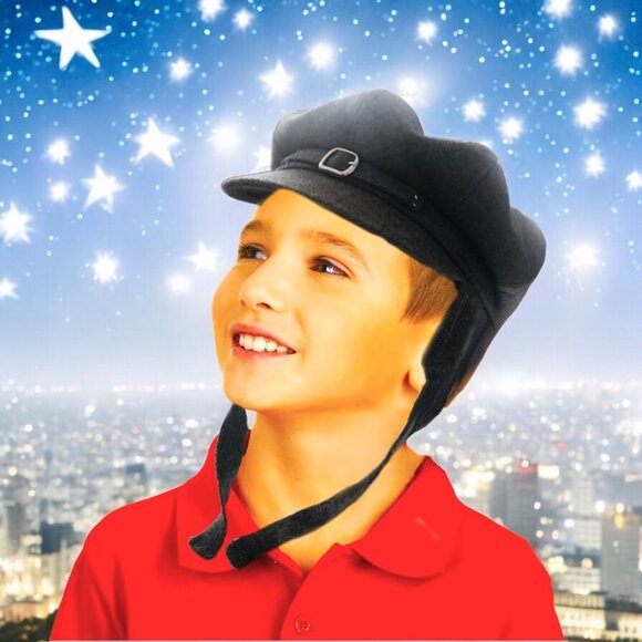 Wool Winter Cap Cold Protection Front Ties Boy Size 3-5 Yr Made in Italy NEW - Picture 4 of 6